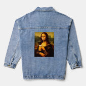 Mona Lisa drink bier Beer Denim Jacket (Achterkant)