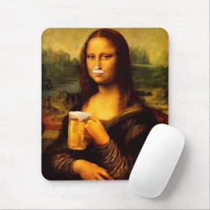 Mona Lisa drink bier, Beer lover Muismat