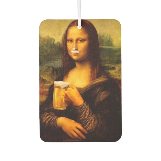 Mona Lisa drink bierbierliefhebbers Luchtverfrisser (Voorkant)