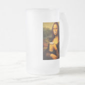 Mona Lisa drink bierbierliefhebbers Matglas Bierpul (Voorkant rechts)
