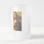 Mona Lisa drink bierbierliefhebbers Matglas Bierpul (Voorkant links)