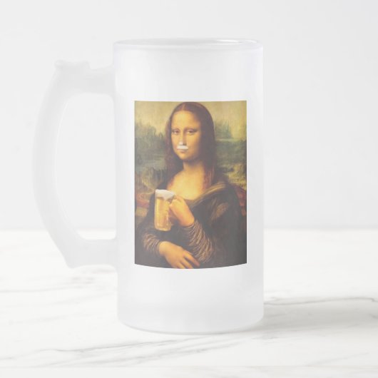 Mona Lisa drink bierbierliefhebbers Matglas Bierpul (Links)