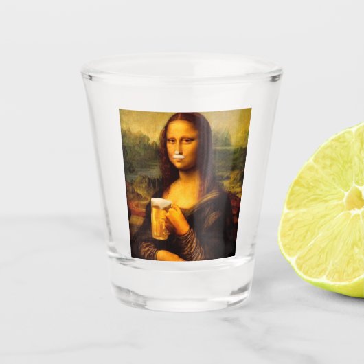 Mona Lisa drink bierbierliefhebbers Shot Glas (Voorkant)