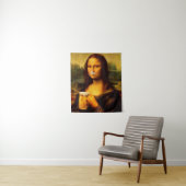 Mona Lisa drink bierbierliefhebbers Wandkleed (In situ)
