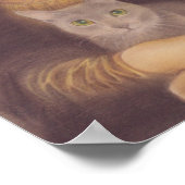 Mona Lisa e Russian Blue Cat Leonardo da Vinci Poster (Hoek)