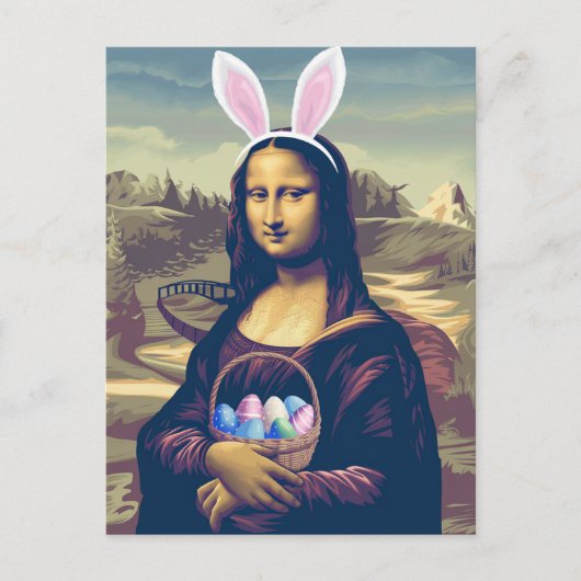 Mona Lisa Easter Briefkaart (Voorkant)