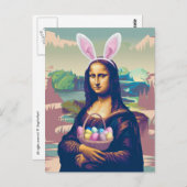 Mona Lisa Easter Briefkaart (Voorkant / Achterkant)