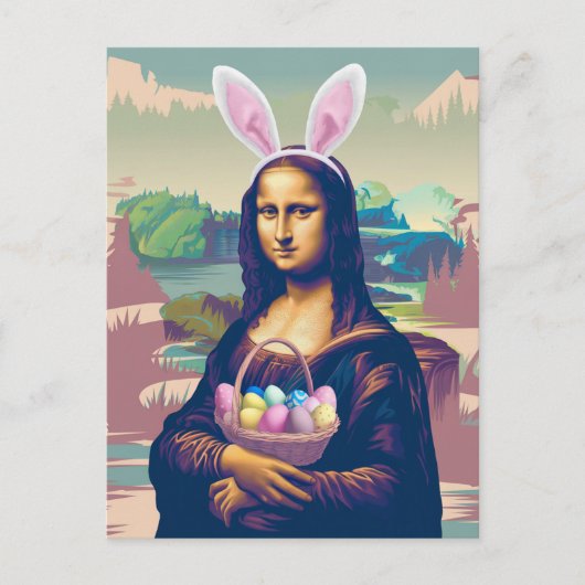 Mona Lisa Easter Briefkaart (Voorkant)
