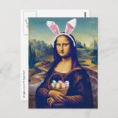 Mona Lisa Easter Briefkaart (Voorkant / Achterkant)