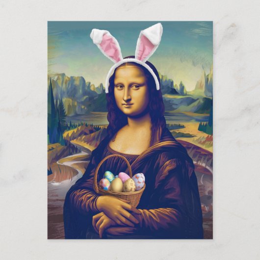 Mona Lisa Easter Briefkaart (Voorkant)