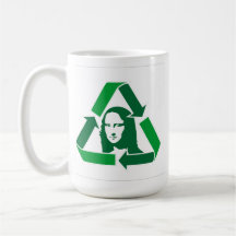 Mona Lisa Eco-Vriendelijk Recycling Symbool Kunst