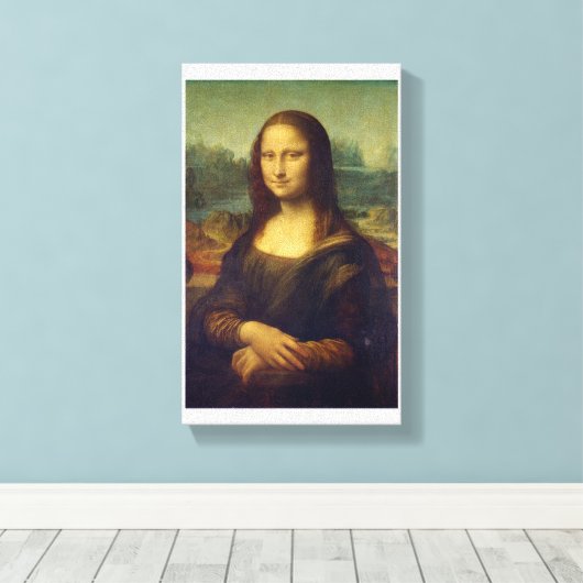 Mona Lisa, een kunstwerk van Leonardo de Vinci Canvas Afdruk (Insitu (Houten vloer))