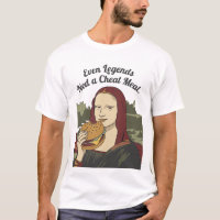 Mona Lisa eet hamburger Grappige klassieke kunstpa