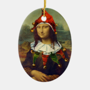 Mona Lisa Elf kerstversiering Keramisch Ornament