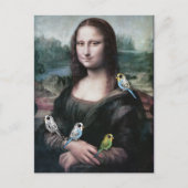 Mona Lisa en Budgies Briefkaart (Voorkant)