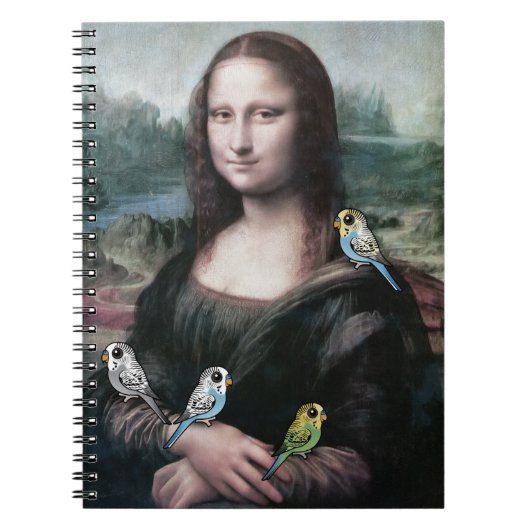 Mona Lisa en Budgies Notitieboek (Voorkant)