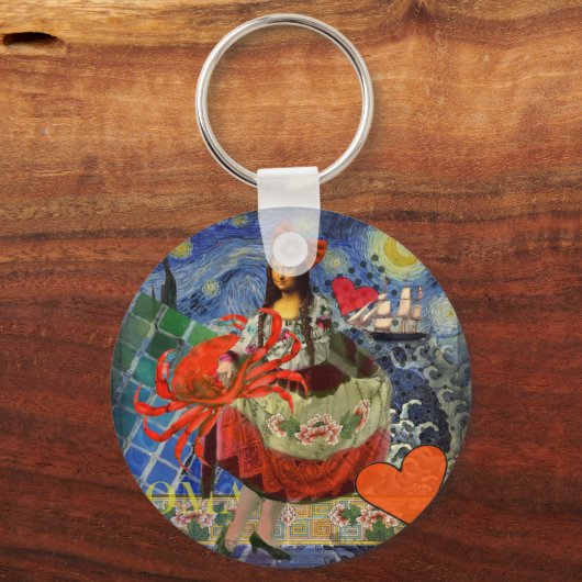Mona Lisa en Crab Sleutelhanger (Voorkant)