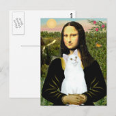 Mona Lisa en de witte kat Briefkaart (Voorkant / Achterkant)