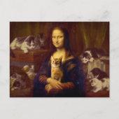 Mona Lisa en haar kat Briefkaart (Voorkant)
