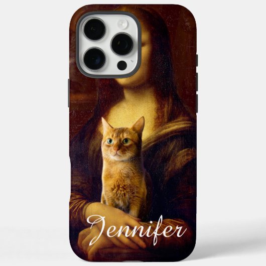 Mona Lisa en haar kat Case-Mate iPhone Case (Achterkant)