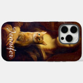 Mona Lisa en haar kat Case-Mate iPhone Case (Achterkant (horizontaal))