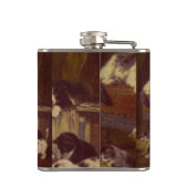 Mona Lisa en haar kat Heupfles (Achterkant)