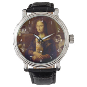Mona Lisa en haar kat Horloge