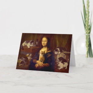 Mona Lisa en haar kat Kaart