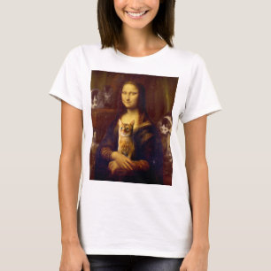 Mona Lisa en haar kat T-shirt