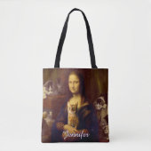 Mona Lisa en haar kat Tote Bag (Voorkant)