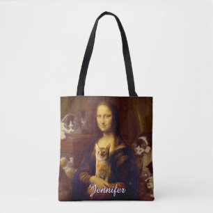 Mona Lisa en haar kat Tote Bag