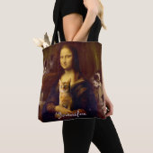 Mona Lisa en haar kat Tote Bag (Dichtbij)