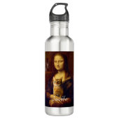 Mona Lisa en haar kat Waterfles (Voorkant)