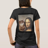 Mona Lisa en kat pal T-shirt (Achterkant)
