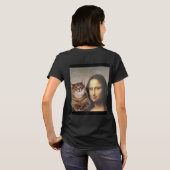 Mona Lisa en kat pal T-shirt (Achterkant volledig)