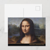 Mona Lisa en Leonardo da Vinci/ Italië Briefkaart (Voorkant / Achterkant)
