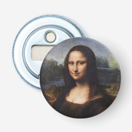 Mona Lisa en Leonardo da Vinci/ Italië Button Flesopener