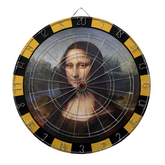Mona Lisa en Leonardo da Vinci/ Italië Dartbord (Voorkant)