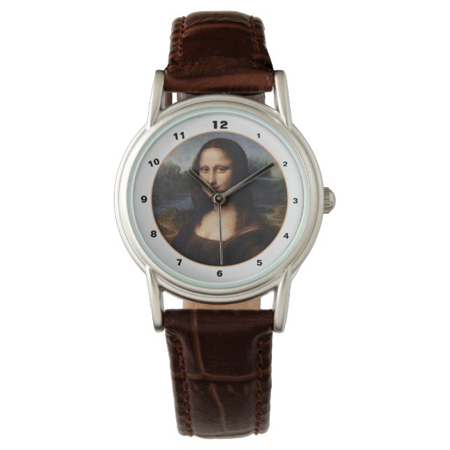 Mona Lisa en Leonardo da Vinci/ Italië Horloge (Voorkant)