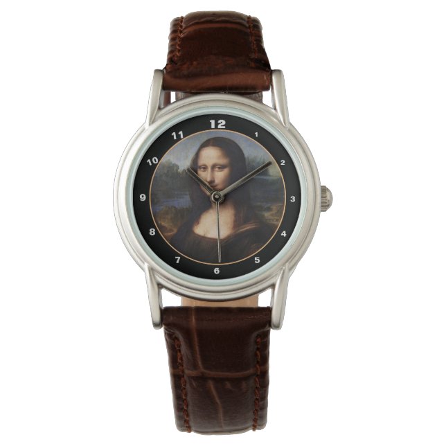 Mona Lisa en Leonardo da Vinci/ Italië Horloge (Voorkant)