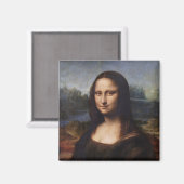 Mona Lisa en Leonardo da Vinci/ Italië Magneet (Voorkant / Achterkant)