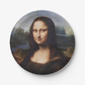 Mona Lisa en Leonardo da Vinci/ Italië Papieren Bordje (Voorkant)