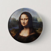 Mona Lisa en Leonardo da Vinci/ Italië Ronde Button 5,7 Cm (Voorkant)