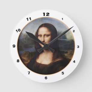 Mona Lisa en Leonardo da Vinci/ Italië Ronde Klok