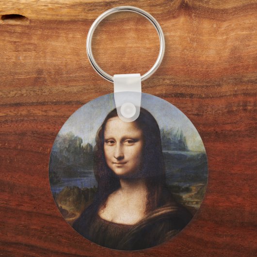 Mona Lisa en Leonardo da Vinci/ Italië Sleutelhanger (Achterkant)