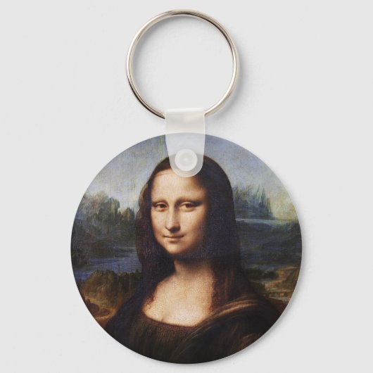 Mona Lisa en Leonardo da Vinci/ Italië Sleutelhanger (Achterkant)