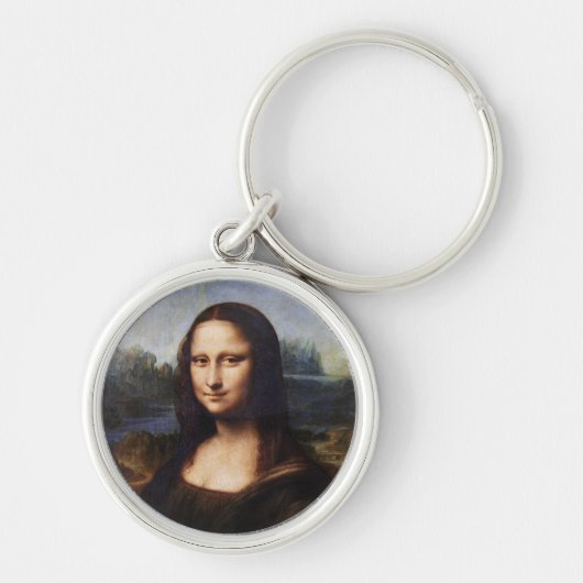 Mona Lisa en Leonardo da Vinci/ Italië Sleutelhanger (Voorkant)