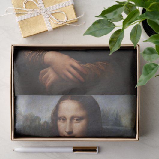 Mona Lisa en Leonardo da Vinci/ Italië Tissuepapier (Geschenk)