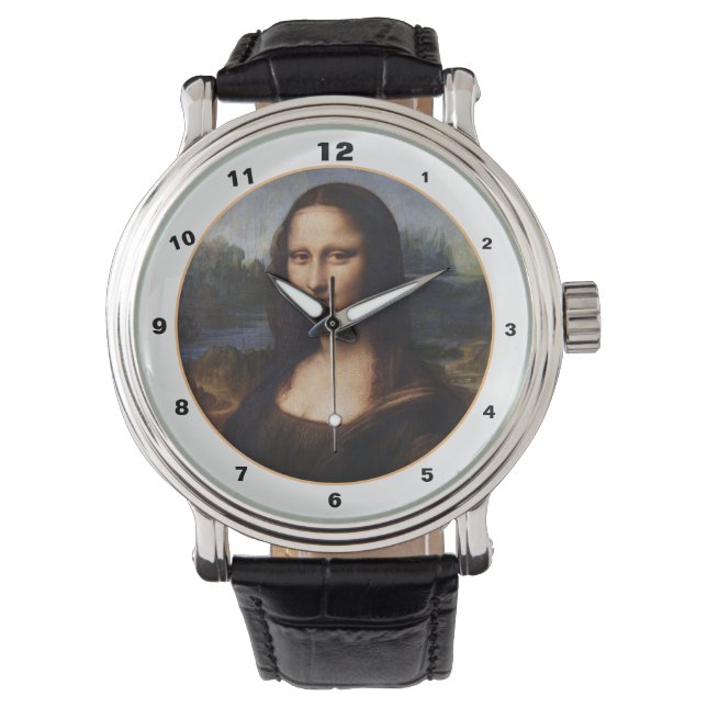 Mona Lisa en Leonardo da Vinci/ Italië Watch Horloge (Voorkant)