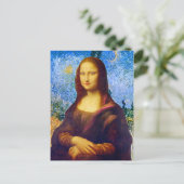 Mona Lisa en Van Gogh Briefkaart (Staand voorkant)